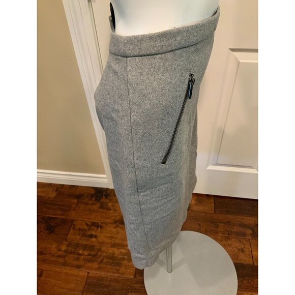 J.Crew Gray Wool "The Pencil Skirt" w/ Zipper Accent, Size 16 NWT! - Picture 3 of 6